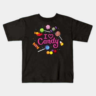 I Love Candy Kids T-Shirt